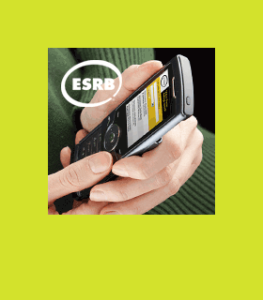 ESRB logo with person holding phone