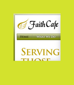 faith cafe close-up of webpage
