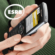ESRB logo with person holding phone