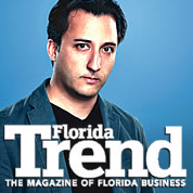 Florida Trend Magazine with man in back