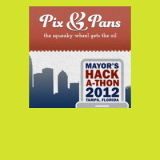 pix and pans event with hack-a-thon logo