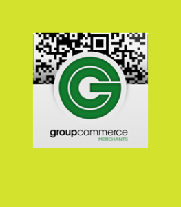 group commerce logo with yellow background