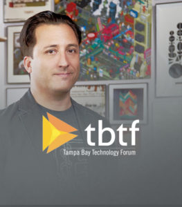 Man smiling with tbtf text in front