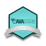 AVA digital awards platinum winner logo