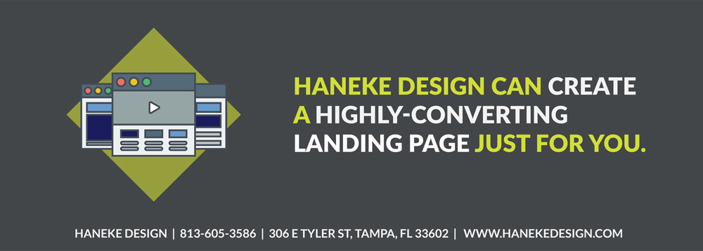 Haneke Design can create a highly-converting landing page just for you