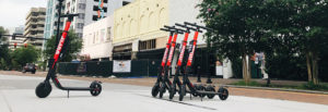 Electric scooters outside