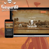 Gasparilla Invitational Haneke Design website on computer and phone screen