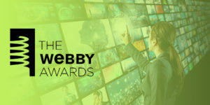 Webby Awards Logo on technology background