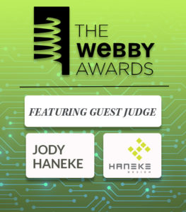 The Webby Awards Logo and Guest Judge Haneke Design Logo