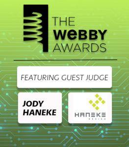 The Webby Awards Logo and Guest Judge Haneke Design Logo