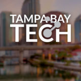 Tampa Bay Tech Logo with tampa skyline in backgroun