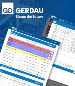 Screenshots from Gerdau's new web application