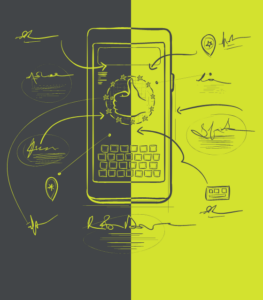 abstract graphic of phone