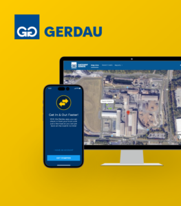 laptop & iphone mockups of gerdau driver connection app