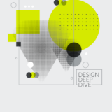 abstract light grey and bright green graphic