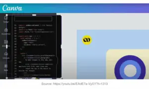 screenshare of Canva apps feature