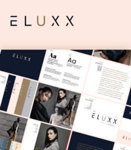 Eluxx brand logo and brand components