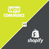 Shopify vs WooCommerce graphic