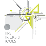 grey and green abstract graphic with "Tips, Tricks & Tools" text