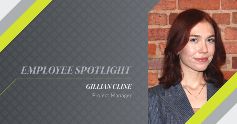 Employee Spotlight graphic with headshot of Gillian