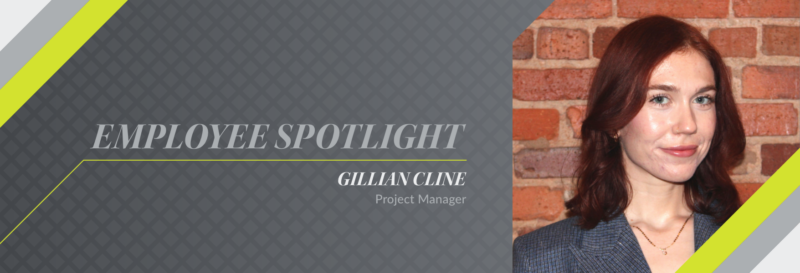 Employee Spotlight graphic with headshot of Gillian