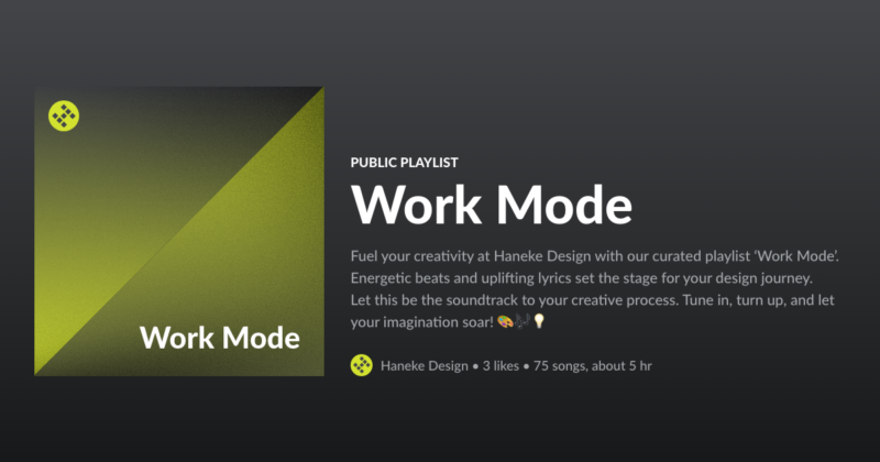 graphic mockup of Spotify Productivity playlist sharing