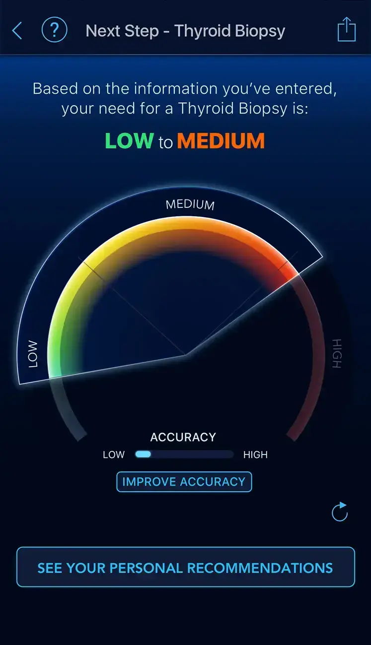 Next Steps Detail - Low Accuracy